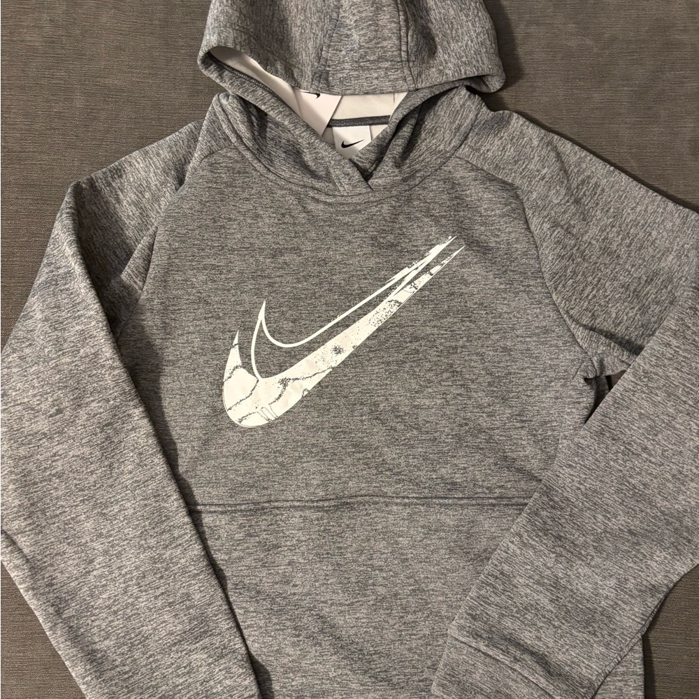Nike Big Kids Therma-Fit Gray Hoodie
